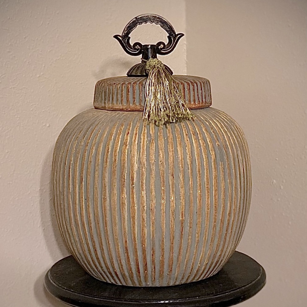 Teal and Gold vase!